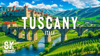 Tuscany 8K UHD  Flying over the magical paradise of Italy The beautiful valleys of Tuscany [upl. by Navar]