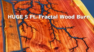 HUGE Fractal Wood Burn on 5Ft Red Cedar Slab [upl. by Amena544]