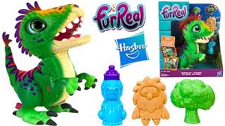 UNBOXING HASBROS FURREAL MUNCHIN REX  INTERACTIVE TREX DINOSAUR WITH TREATS AND LOTS OF FUN [upl. by End]