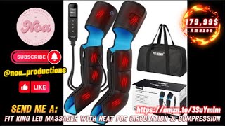 FIT KING Leg Massager with Heat for Circulation Upgraded Full Leg amp Foot Compression Boots Massager [upl. by Eelana]