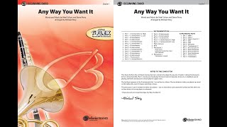 Any Way You Want It arr Michael Story – Score amp Sound [upl. by Torry915]