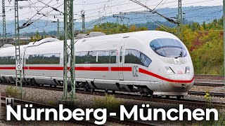 HighSpeed 300kmh im ICE 3 Sprinter  Führerstandsmitfahrt Nürnberg  Ingolstadt  München BR 403 [upl. by Adlee]