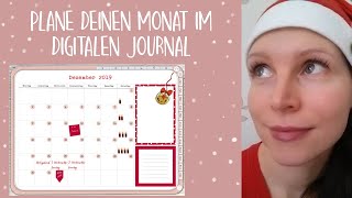 Den Monat planen im digitalen Journal  Dezember Setup  plan with me  deutsch [upl. by Garrard581]