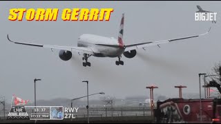 LIVE 🌬️Windy landings at Heathrow Airport✈️ StormGerrit [upl. by Imer]