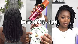 Loc Wash Day  Two Strand Twist Style [upl. by Eesyak900]