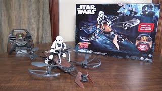 Air Hogs  Star Wars Speeder Bike  Review and Flight [upl. by Inalej]