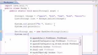 Intermediate Java Tutorial  16  HashSet [upl. by Hershell]