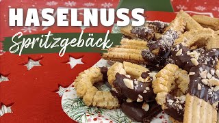 Haselnuss Spritzgebäck im Fleischwolf  Weihnachtsgebäck Rezept [upl. by Eliam]