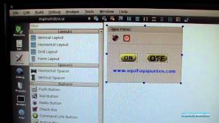 Raspberry PI Programando el puerto GPIO con Qt Creator [upl. by Nandor]