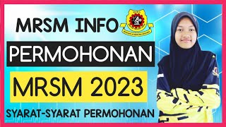 Permohonan MRSM 2023  Kemasukan MRSM Tingkatan 1 2023 Kemasukan MRSM Tingkatan 4 Syarat Masuk MRSM [upl. by Daniell214]