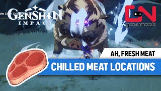 Genshin Impact Chilled Meat Locations  Ah Fresh Meat Quest [upl. by Gehlbach]