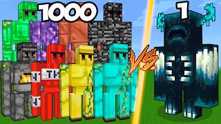 WARDEN vs LOS GOLEMS MAS FUERTES DE MINECRAFT😱 [upl. by Lomax]