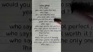 Selena Gomez  Who Says Lyrics REQUESTED lyrics selenagomez shorts shortsfeed youtubeshort [upl. by Wie]