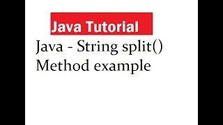 Split String method in Java with examples [upl. by Eenoj]