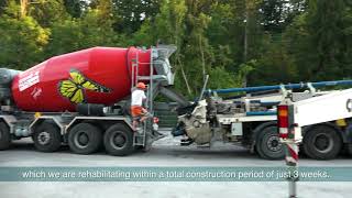 QFLASH rapidhardening concrete – bridge rehabiliation [upl. by Vihs]