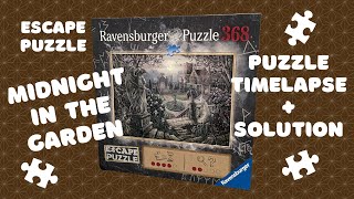 Ravensburger Escape Puzzle  Midnight in the Garden  Timelapse  Solution  Escape Room Puzzle [upl. by Undine81]