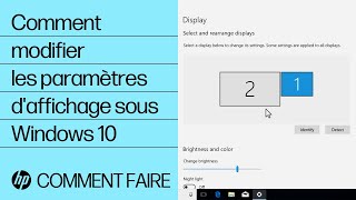 Comment modifier les paramètres daffichage sous Windows 10  HP Support [upl. by Plotkin]