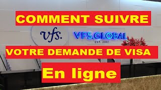 comment suivre votre passeport aprés le depot de visa france vfs [upl. by Siro]