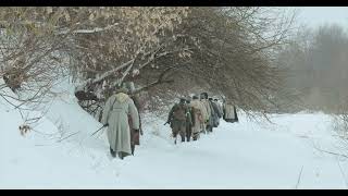 Men Dressed As White Guard Soldiers Of Imperial Russian Army In Russian Civil War s Marching Through [upl. by Suilienroc]