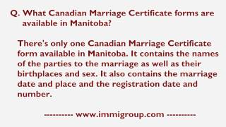 What Canadian Marriage Certificate Forms Are Available In Manitoba [upl. by Ameline856]