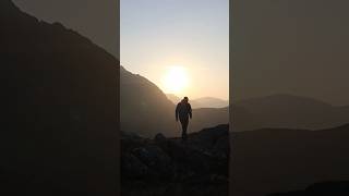 Sunset in the summer on the Glyderau Mountain Range in Snowdonia sunset sunsetview sunsets [upl. by Iahs]