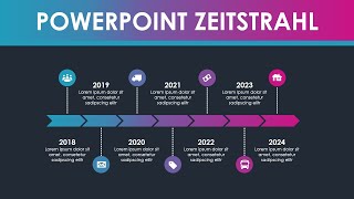 PowerPoint Zeitstrahl Design erstellen [upl. by Aicilaanna892]