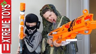 Nerf Battle Black Ops Edition Cole Attacks Ethan with a Nerf Modulus Blaster [upl. by Seana]