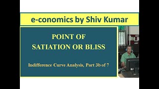 economics by Shiv Kumar Point of Satiation or Point of Bliss [upl. by Arykahs640]