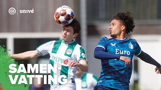 TITELKRAKER op CORPUS  FC Groningen O21  Feyenoord O21  Samenvatting [upl. by Blinny]