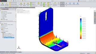 Solidworks Simulation  Setup and Study of load in Solidworks Simulation [upl. by Bibi]