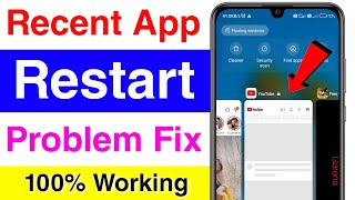 recent app restart problem  how to solve background app restart problem [upl. by Trojan273]