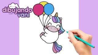 COMO DIBUJAR UN UNICORNIO KAWAII  DIBUJOS KAWAII  DIBUJOS FACILES [upl. by Richma663]