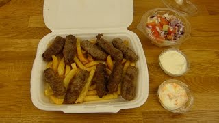 Balkan Grill Haus  Big Cevapcici Plate  Teller [upl. by Airtened]