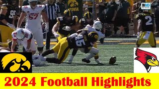 Illinois State vs 25 Iowa Football Game Highlights 8 31 2024 [upl. by Ititrefen]