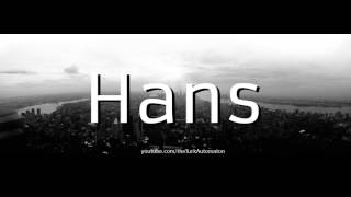 How to pronounce Hans Welzel in German [upl. by Gwenny]