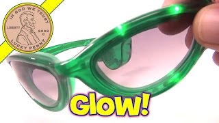 Green Novelty Glasses With Flashing Lights [upl. by Ititrefen]