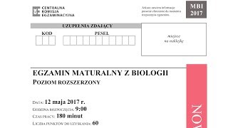 Matura biologia  maj 2017  nowa podstawa  CKE [upl. by Gnem]