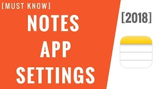 Important Notes App Settings StepByStep [upl. by Austine666]