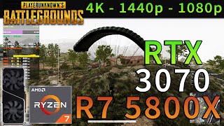 PUBG  RTX 3070  Ryzen 7 5800X  4K  1440p  1080p  Ultra amp Low Settings [upl. by Nolly]