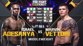 UFC 263 Free Fight Israel Adesanya vs Marvin Vettori 1 Full Fight HD [upl. by Nevaed127]