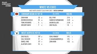 West Herts CC 1st XI v Cookham Dean CC 1st XI [upl. by Ycnalc421]