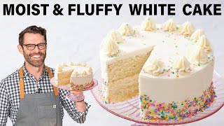 EASY White Cake Recipe [upl. by Saxon]