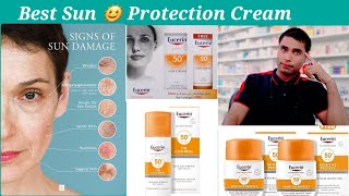 Eucerin Sun Gel 🌞 Cream Review sunscreenprotection sunexposure eucerin oilysuncream [upl. by Waterer]