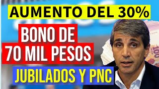 📢30 DE AUMENTO Y BONO DE 70 MIL❗ Jubilados y Pensionados de Anses  Jubilacion y Pension de Milei [upl. by Bellaude667]