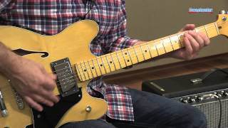 Fender Modern Player Starcaster Semihollowbody Electric Guitar Demo  Sweetwater Sound [upl. by Blinny]