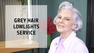 Dimensional Grey Hair Lowlights Service  Goldwell Education Plus [upl. by Elinor]