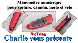 Manomètre numérique pour voiture camion moto et vélo VicTsing [upl. by Shaddock]