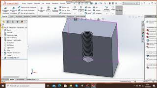 solidworks delik sihirbazı diş açma cıvata çizimi [upl. by Stelmach96]