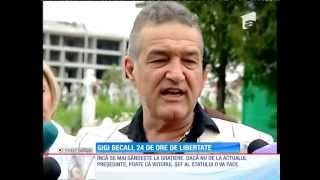 Gigi Becali cu ochii în lacrimi în prima zi de libertate [upl. by Rolyks334]