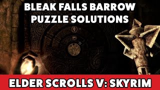 Skyrim Bleak Falls Barrow puzzle solutions Retrieve the Dragonstone [upl. by Rosel]